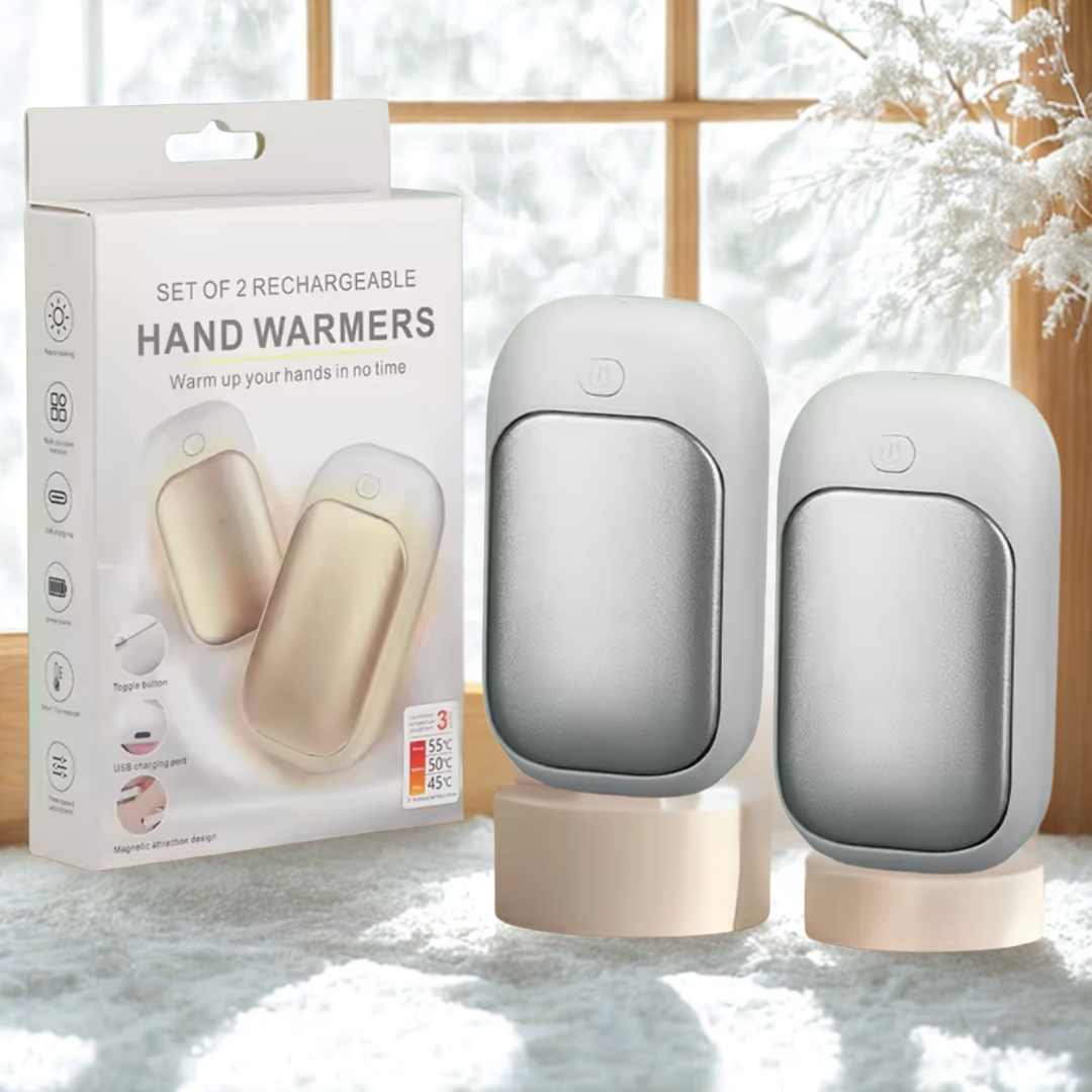 Electric Hand Warmers Twin Pack | Portable, Electronic, Rechargeable