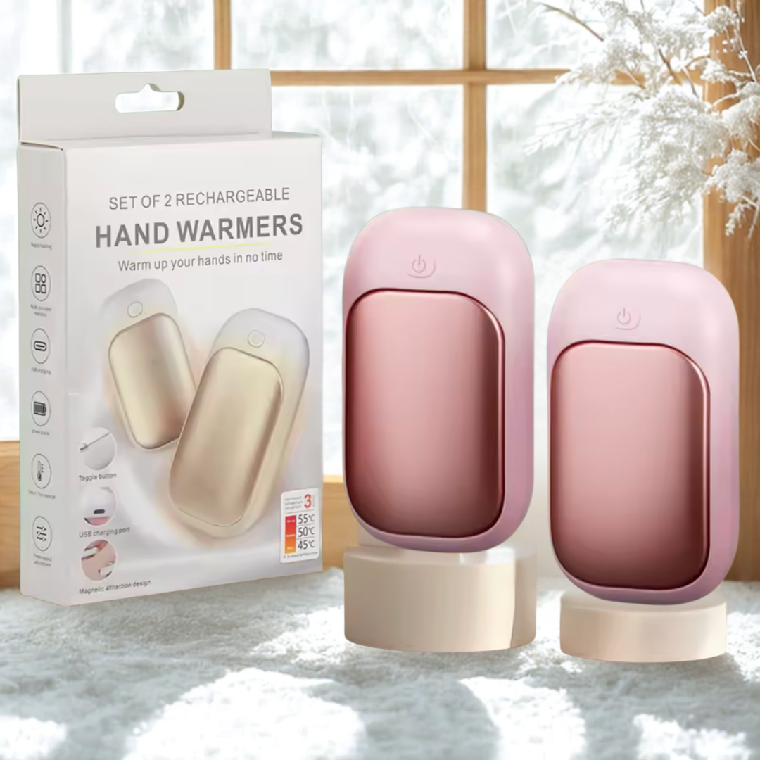 Electric Hand Warmers Twin Pack | Portable, Electronic, Rechargeable