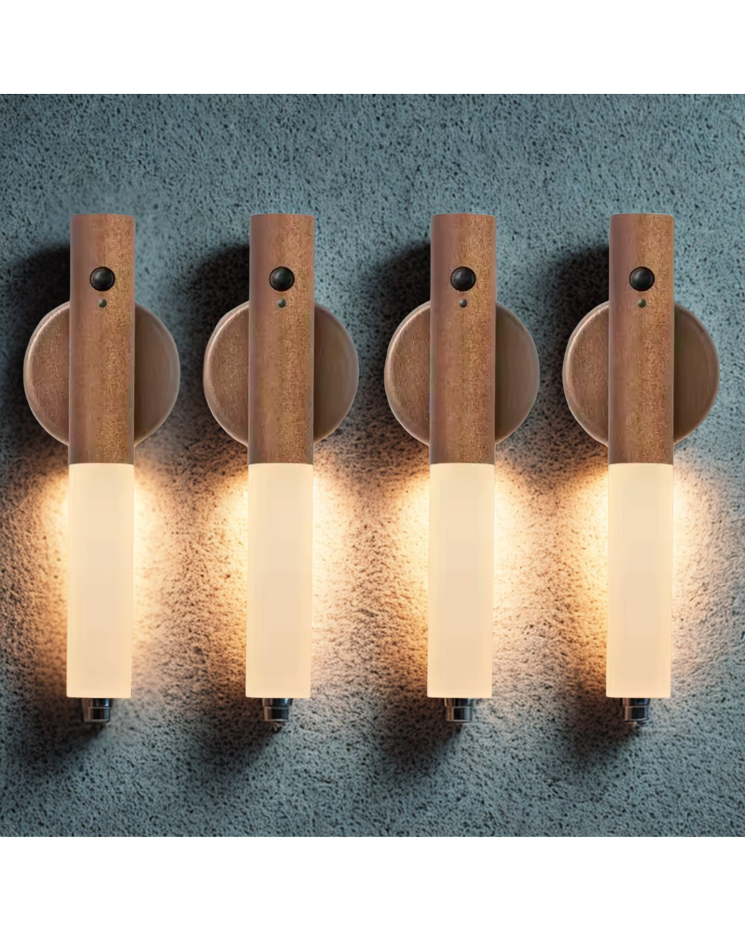 Smart Motion Sensor Night Light LED Rechargeable Magnetic Wall Lamp